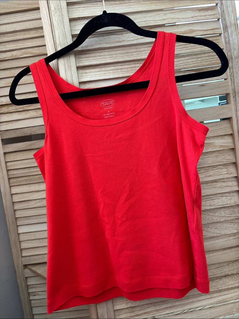 Talbots Bright Red Scoop Neck Tank Petite Small
